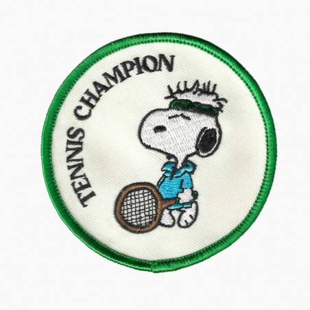 Snoopy Tennis Champion Iron-On Patch – 7.5 cm