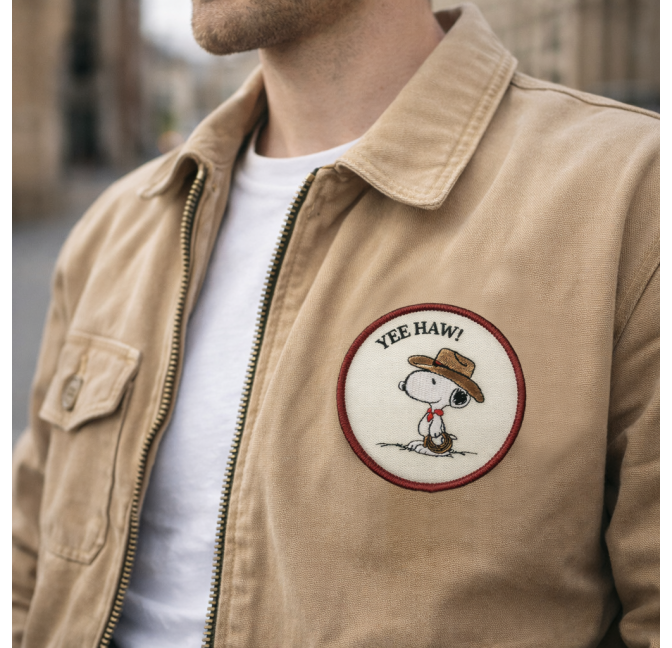 Écusson thermocollant Snoopy Yee Haw! - 7,5 cm - Peanuts x Titlee