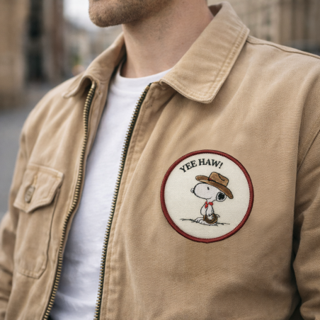 Écusson thermocollant Snoopy Yee Haw! - 7,5 cm - Peanuts x Titlee