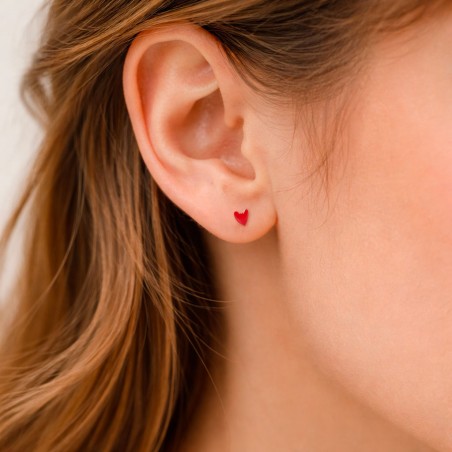 Grant Earrings - poppy red