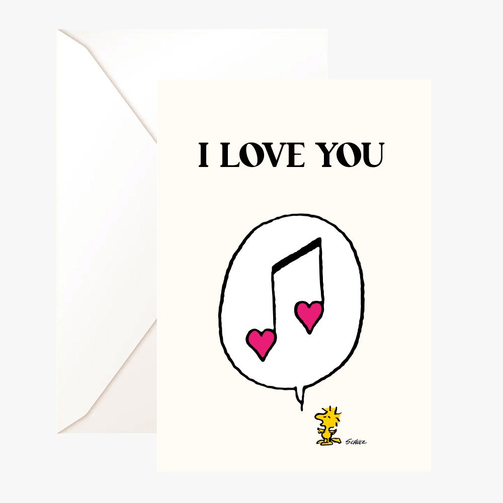 Carte double Snoopy "I love you" avec enveloppe - Peanuts x Titlee