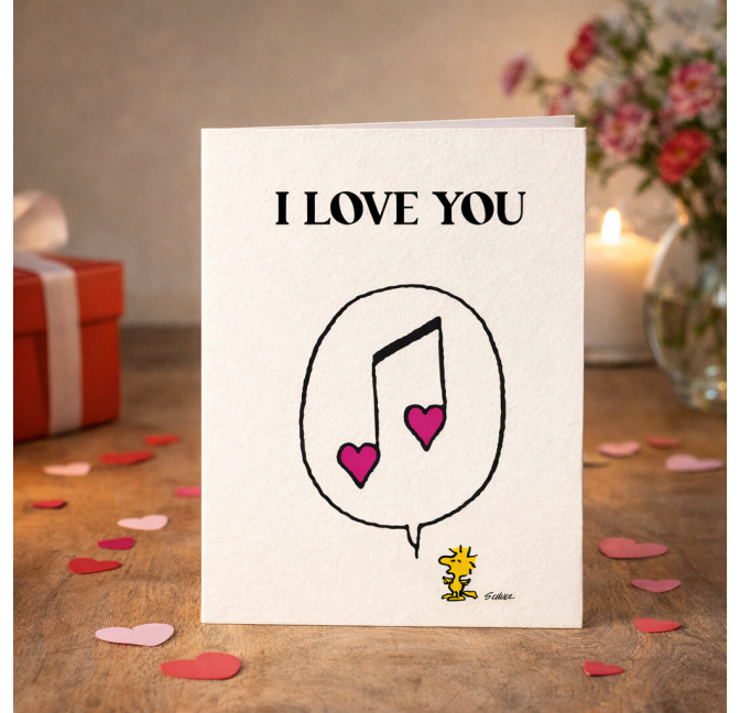 Carte double Snoopy "I love you" avec enveloppe - Peanuts x Titlee