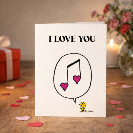 Carte double Snoopy "I love you" avec enveloppe - Peanuts x Titlee