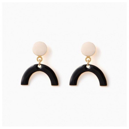 Greene earrings offwhite-black - Titlee Paris