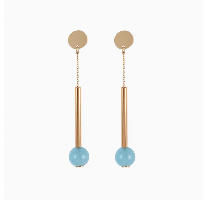 Wolcott earrings turquoise - Titlee Paris