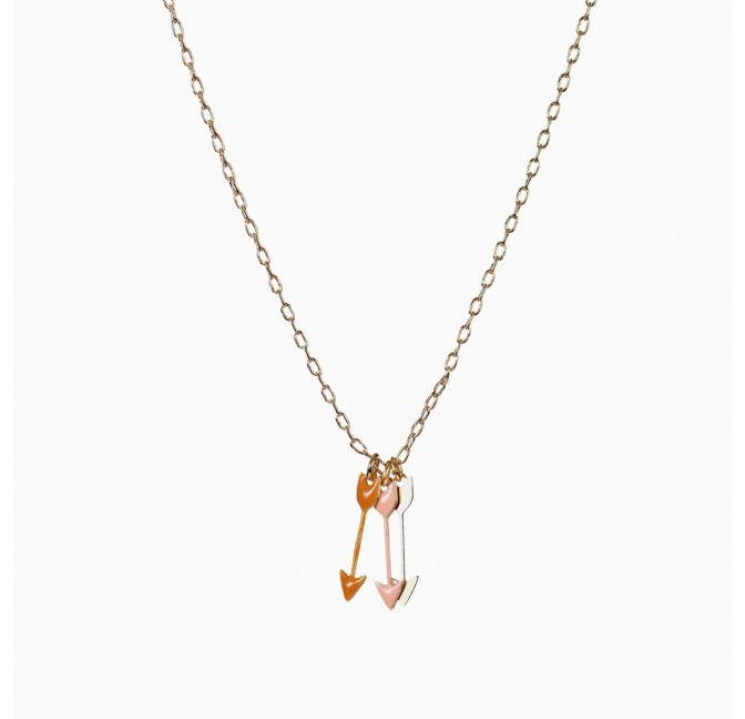 Arrows necklace caramel-peach - Titlee Paris x Lucille Michieli