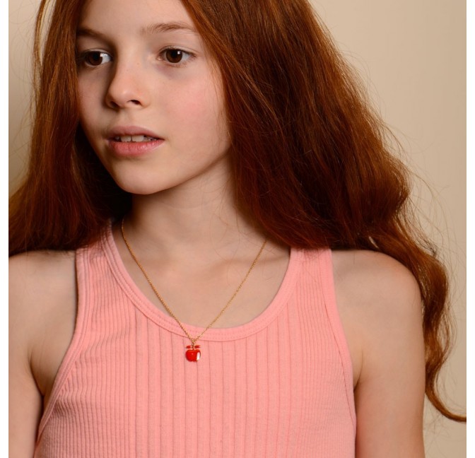 Amelia necklace poppy red - Titlee Paris