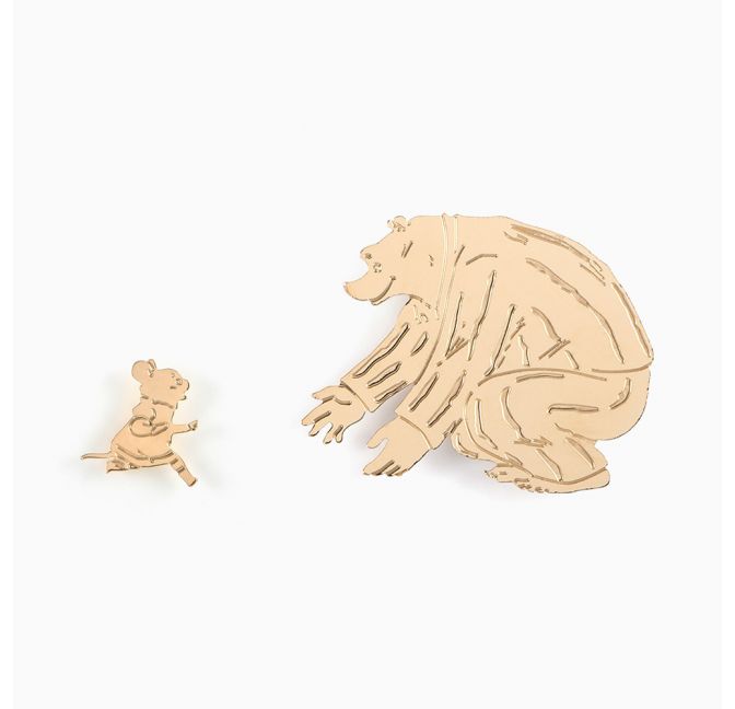 Set of 2 lapel pin's Duo 1 - Titlee Paris x Ernest & Célestine