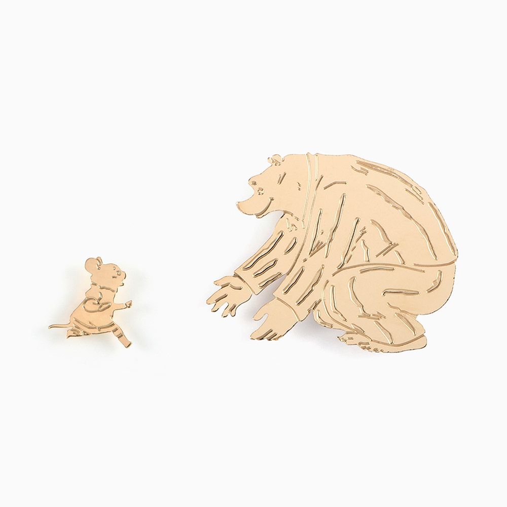 Set of 2 lapel pin's Duo 1 - Titlee Paris x Ernest & Célestine