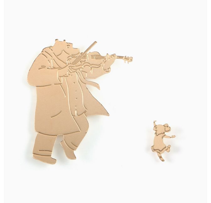 Set of 2 lapel pin's Duo 2 - Titlee Paris x Ernest & Célestine