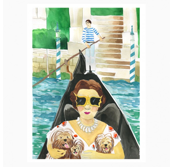 Double card Peggy Guggenheim - Marina Vandel