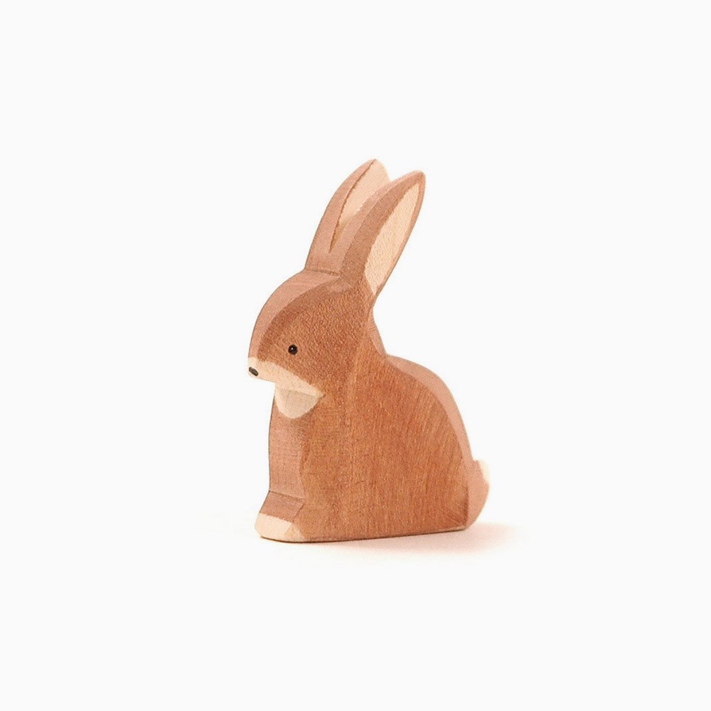 Wooden rabbit sitting - Ostheimer (15001)