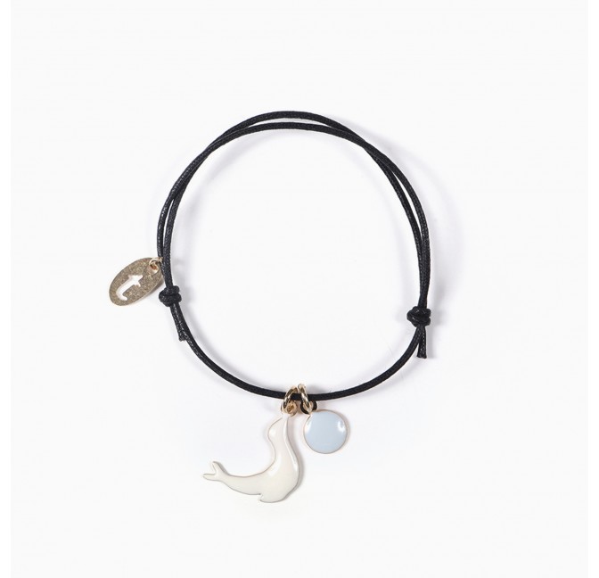 Sea Lion bracelet off-white-horizon blue - Titlee Paris