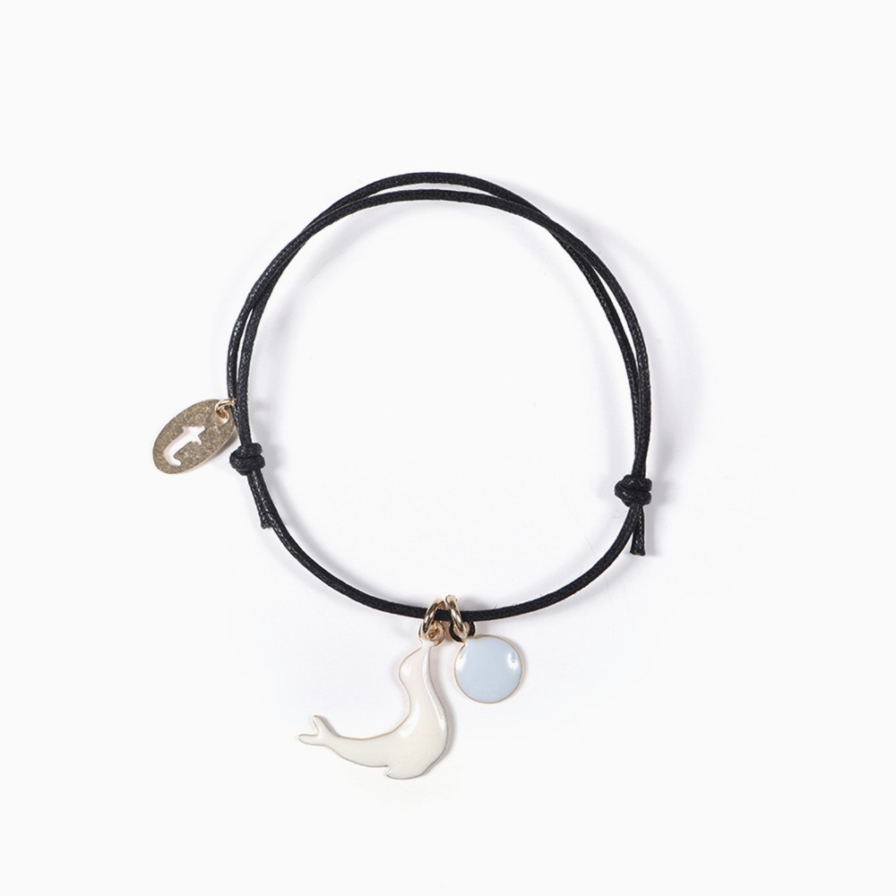 Sea Lion bracelet off-white-horizon blue - Titlee Paris