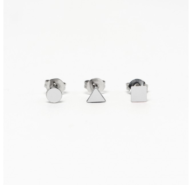 Set of 3 Bauhaus earrings - Titlee x Cinqpoints