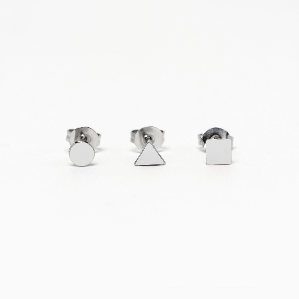Set of 3 Bauhaus earrings - Titlee x Cinqpoints