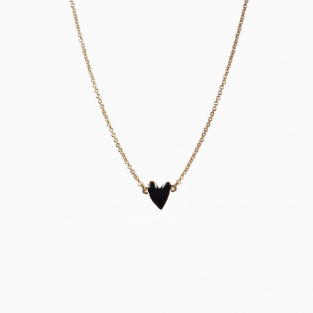 Collier Grant noir personnalisable 3 lettres - Titlee Paris