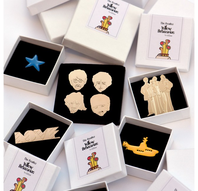 The Beatles brooches and lapel pins - Titlee Paris x Yellow Submarine