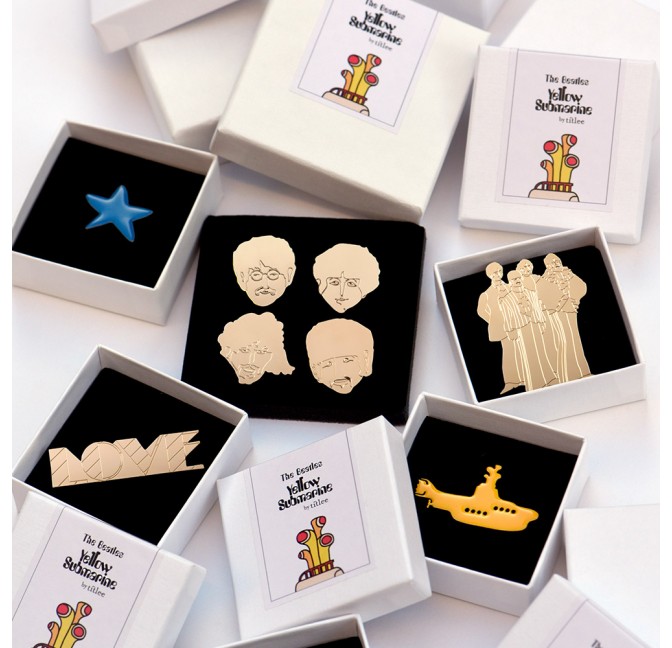 The Beatles brooches and lapel pin's - Titlee Paris x Yellow Submarine