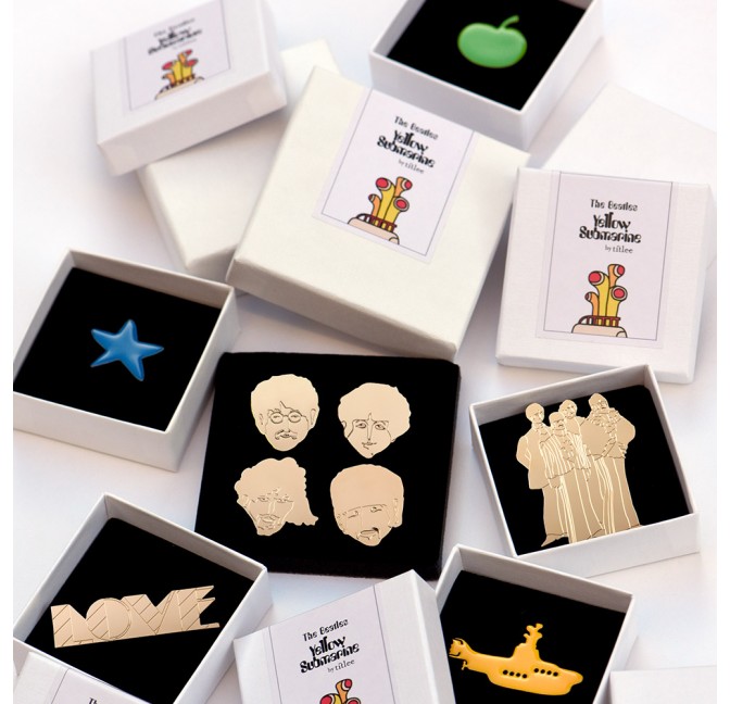The Beatles lapel pins and brooches - Titlee Paris x Yellow Submarine