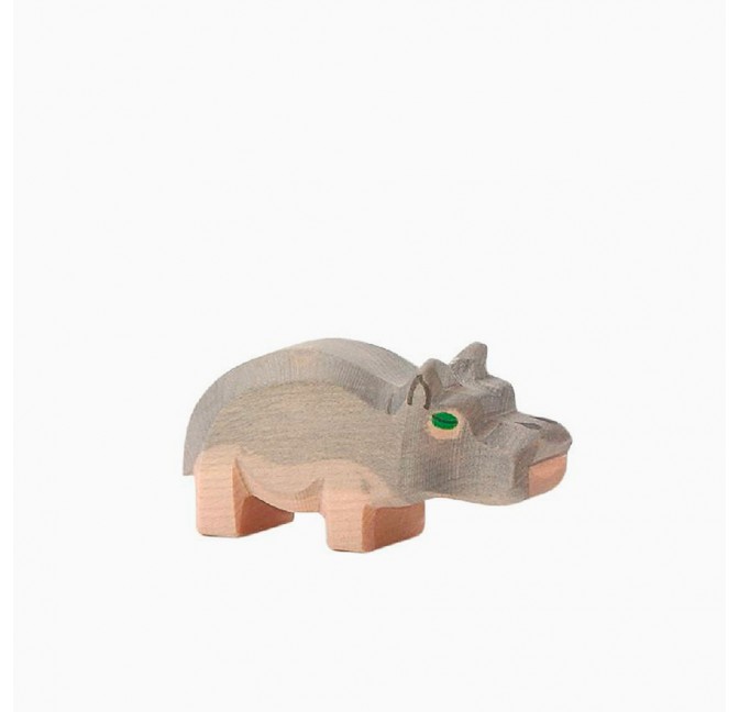 Bébé hippopotame en bois - Ostheimer (2125)