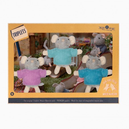 Little Mouse dolls Triplets - The Mouse Mansion