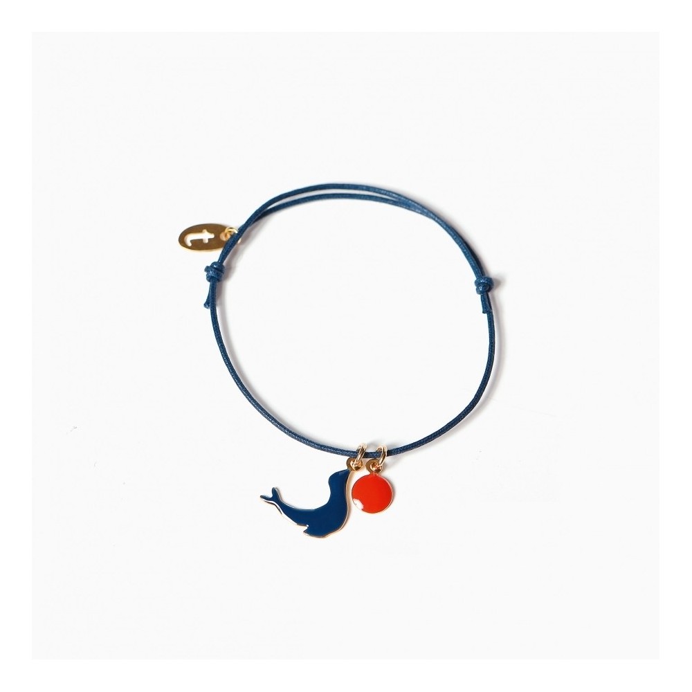Bracelet Sea Lion marine-coquelicot - Titlee Paris