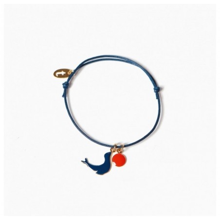 Sea Lion Bracelet navy-poppy red - Titlee Paris