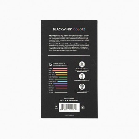 Boîte de 12 crayons de couleur - Blackwing