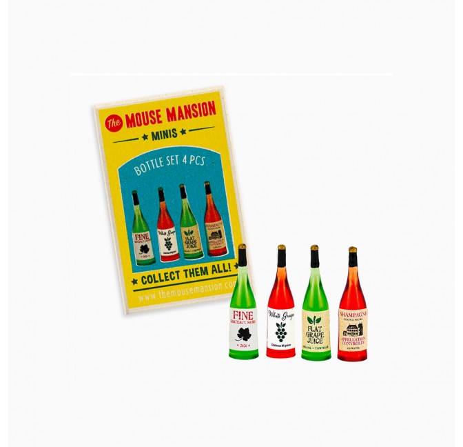 Minis wine bottles - The Mouse Mansion