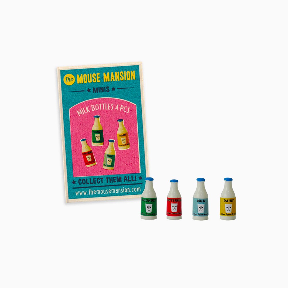 Minis milk bottles - The Mouse Mansion
