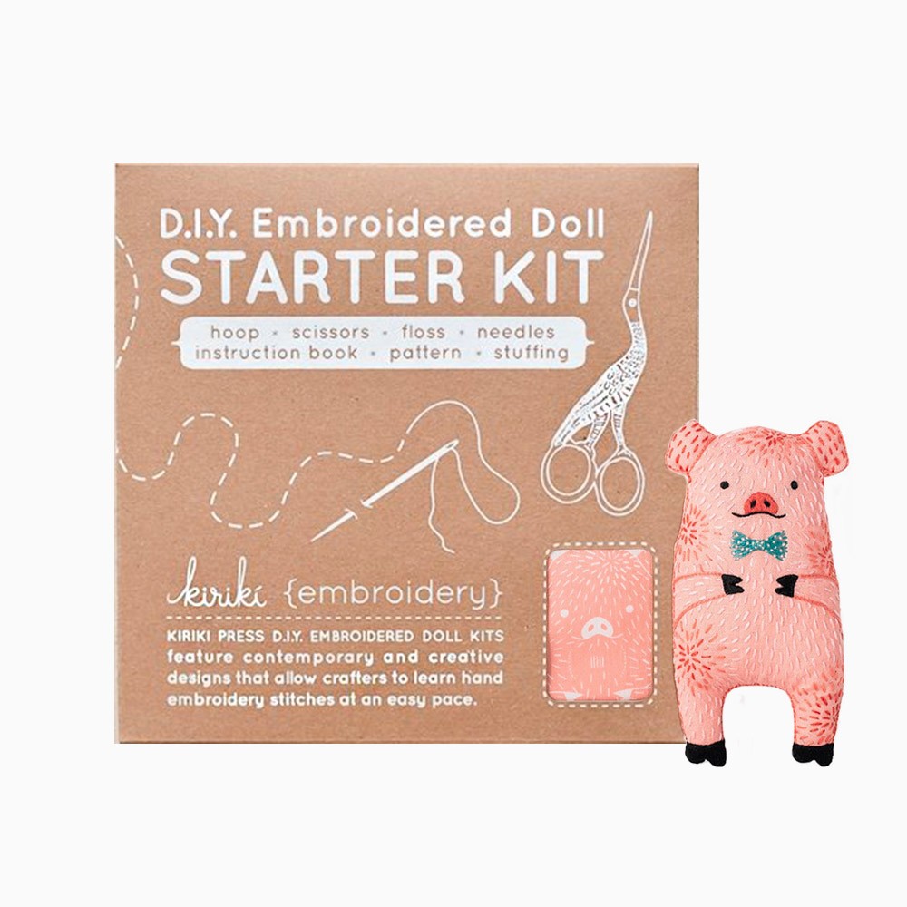 Starter kit de broderie Cochon - Kiriki Press