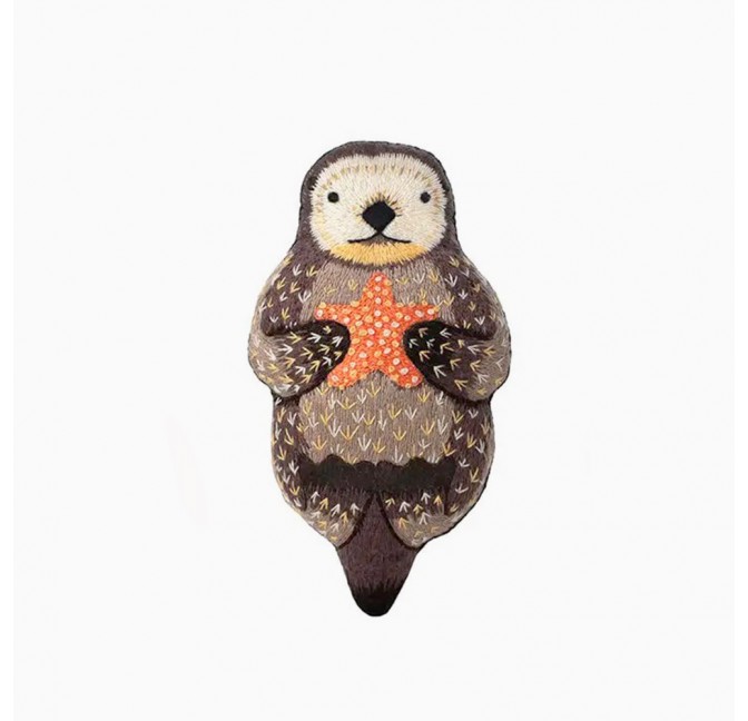 Otter DIY embroidered doll starter kit - Kiriki Press