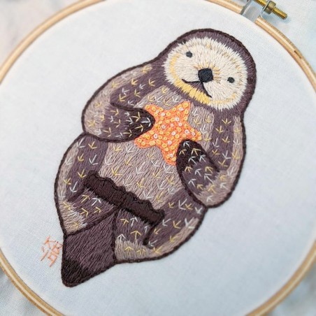 Starter kit de broderie ''Loutre''