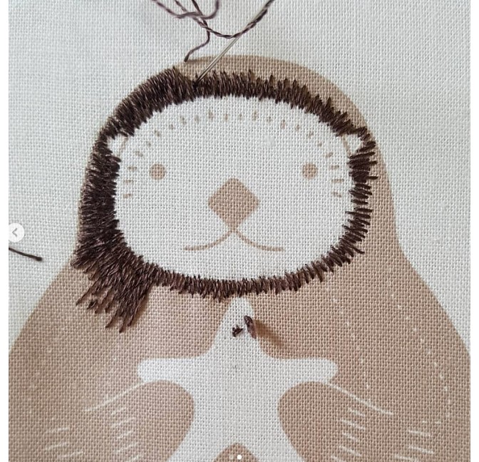 Otter DIY embroidered doll starter kit - Kiriki Press