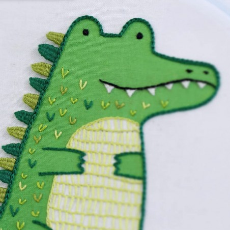 Alligator DIY embroidered doll starter kit - Kiriki Press
