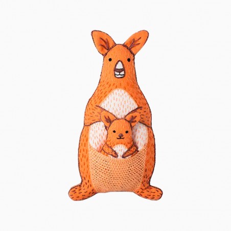 DIY embroidered doll starter kit Kangaroo - Kiriki Press