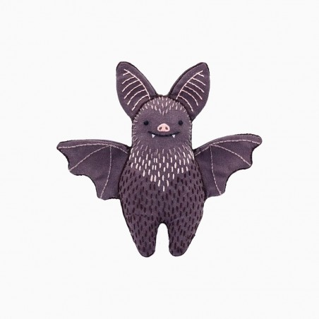 Bat DIY embroidered doll starter kit - Kiriki Press