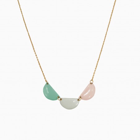 Gowanus necklace mint-peach - Titlee Paris