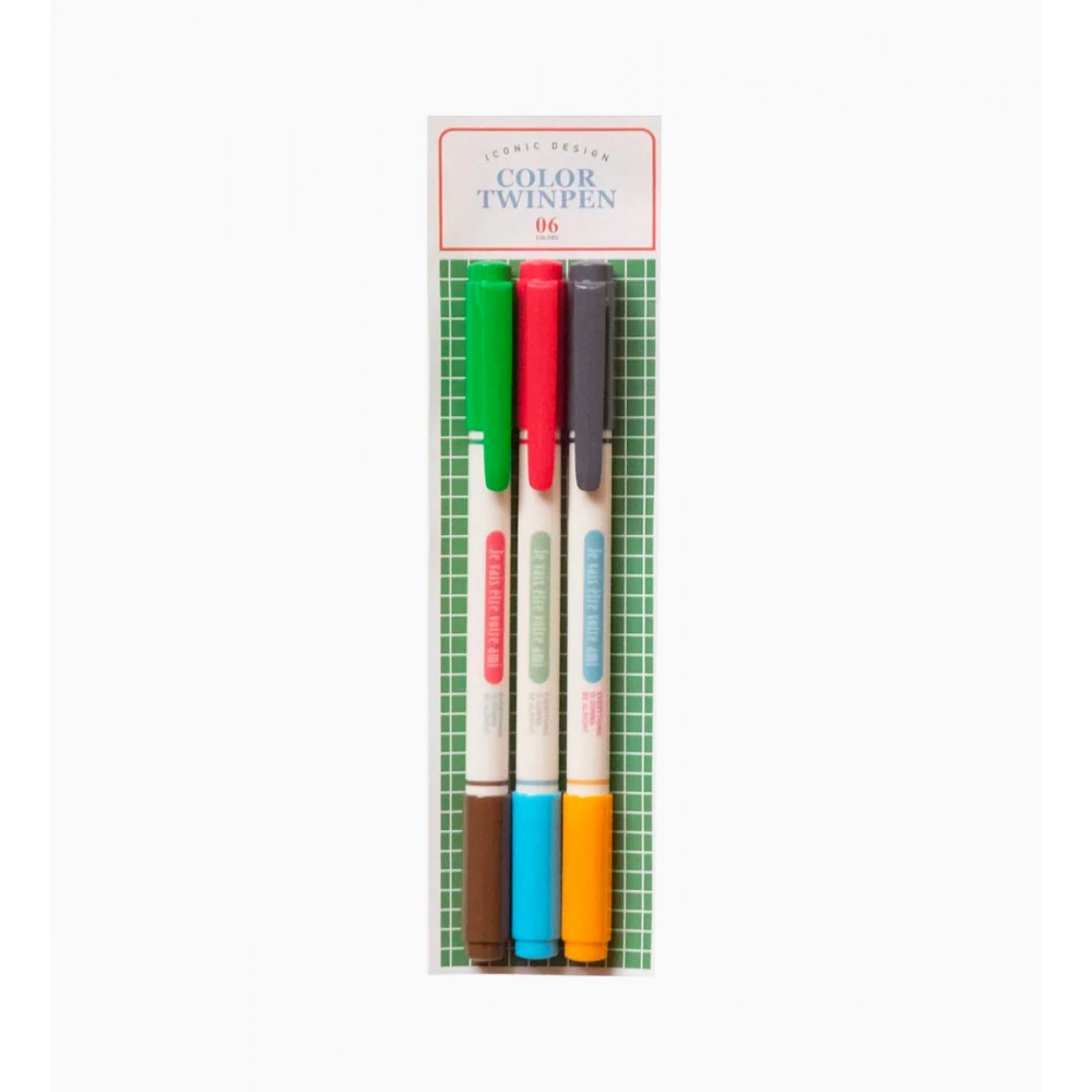 Color twin pens set - Iconic