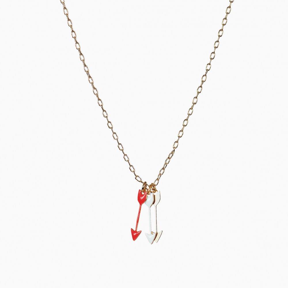 Arrows necklace cherry-lagoon - Titlee Paris x Lucille Michieli