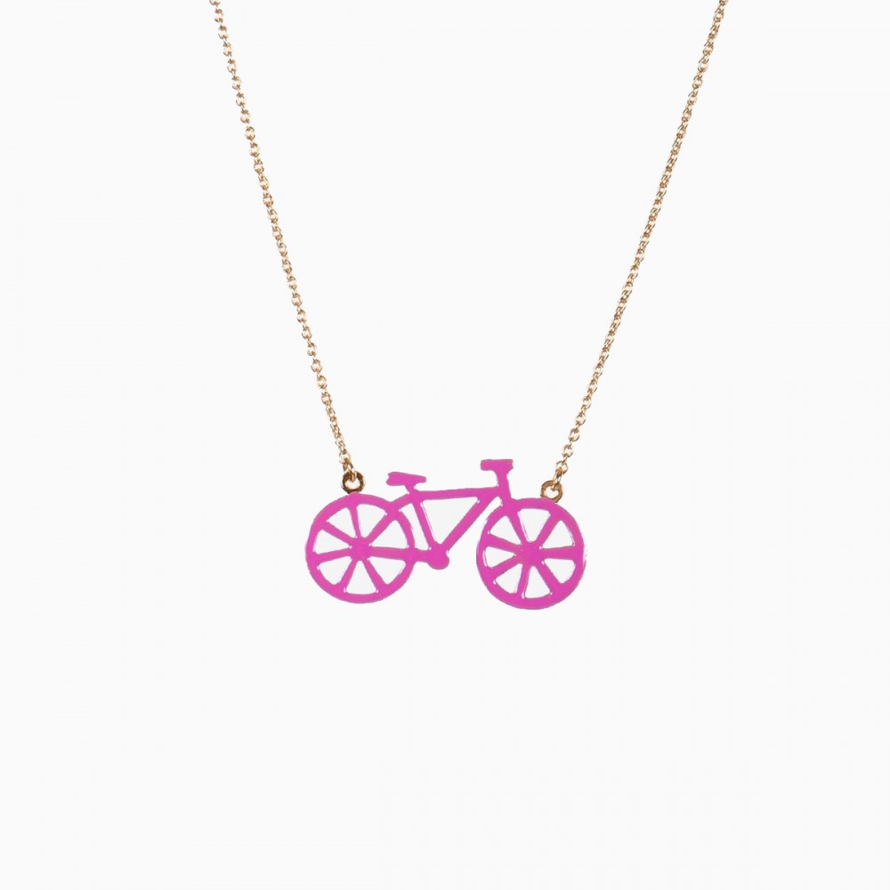 Bicyclette necklace Fuchsia - Titlee Paris