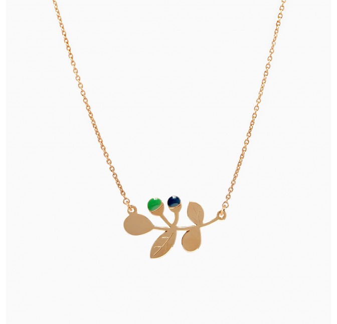 Nina necklace green-blue - Titlee Paris