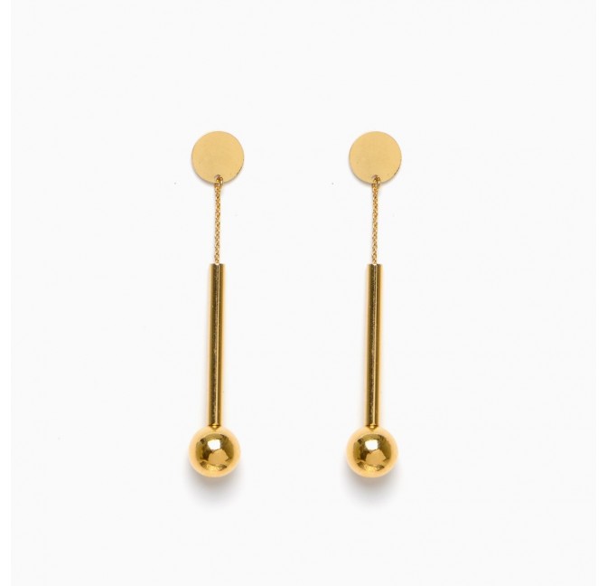 Golden Wolcott earrings - Titlee Paris