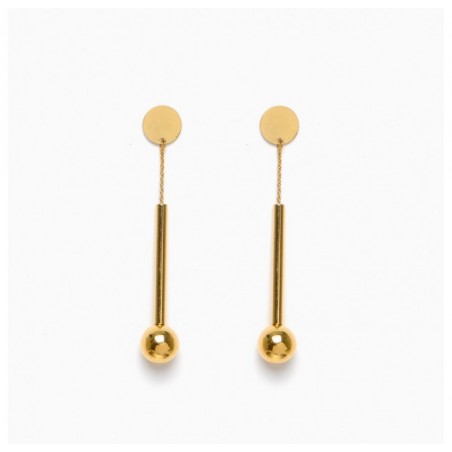 Golden Wolcott earrings - Titlee Paris
