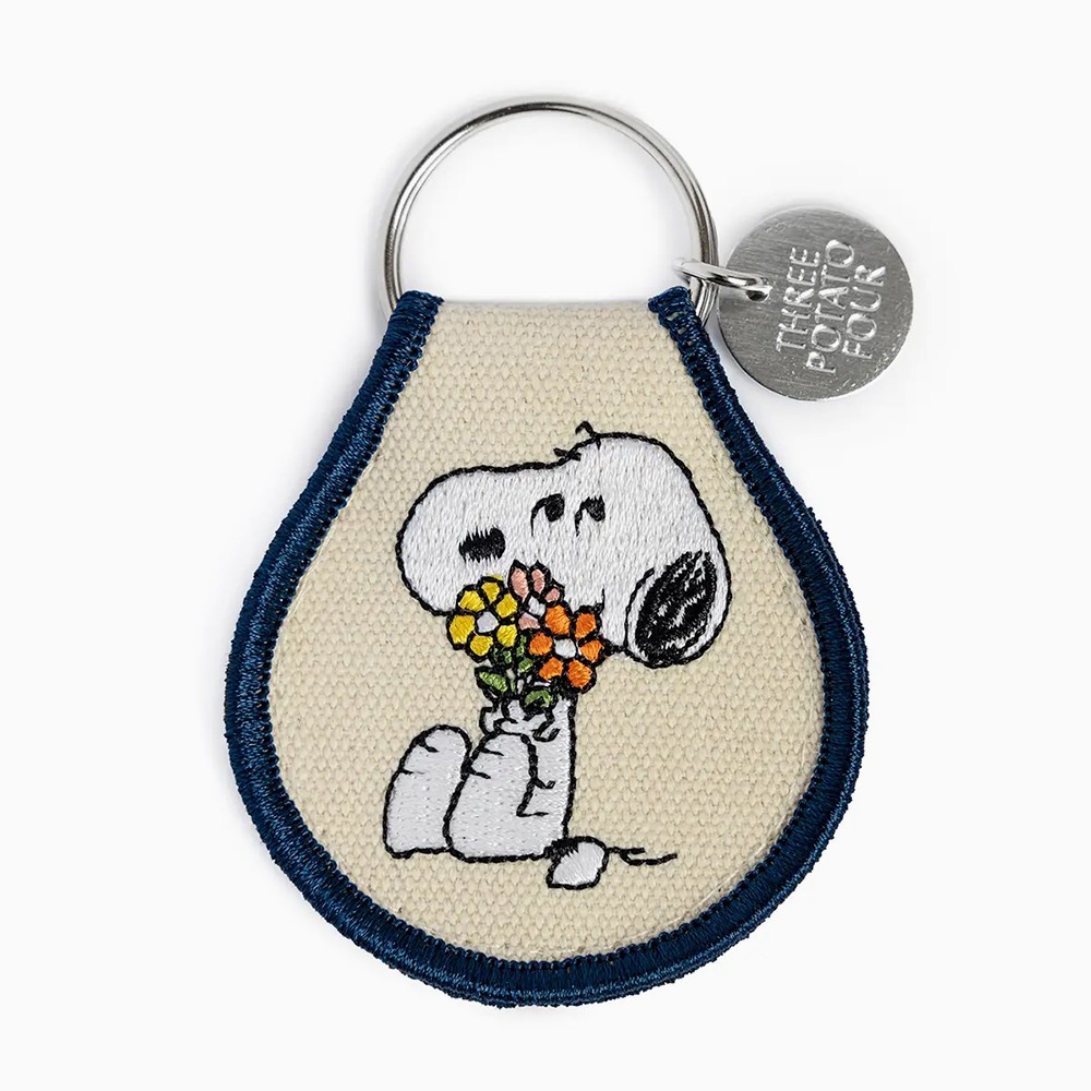 Snoopy Bouquet embroidered keychain - Three Potato Four, exclusive at Titlee's