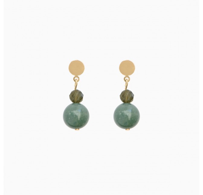 Earrings Bloomfield green - Titlee Paris