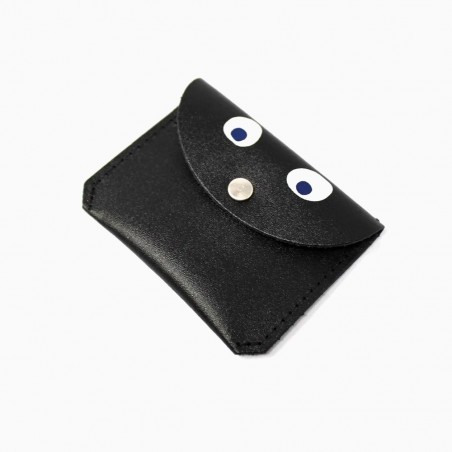 Googly eyes mini coin purse - black