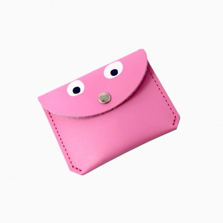 Googly eyes mini coin purse - pink