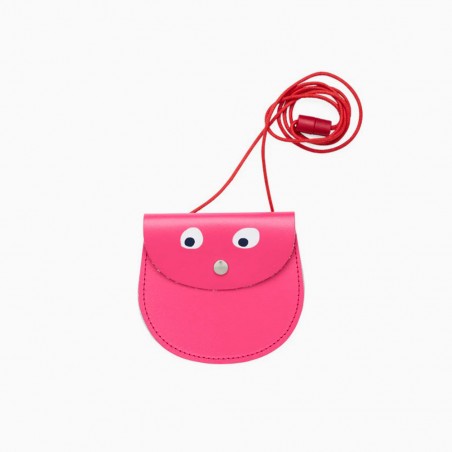 Googly eyes mini purse - fuchsia